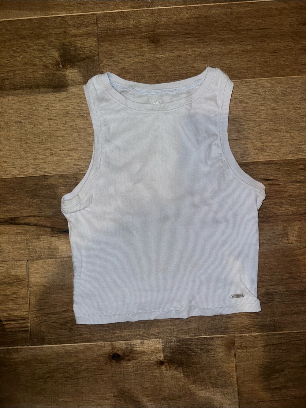 Blue Ribbed Tank Top